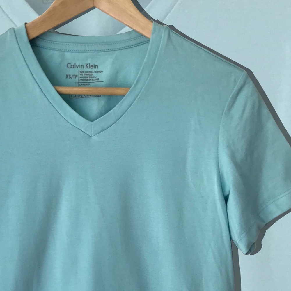 CALVIN KLEIN Blue V-Neck Top